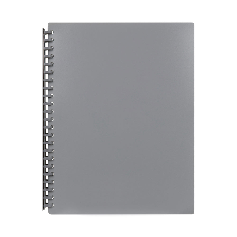6PK Marbig 20-Pocket A4 Refillable Document Display Book - Grey