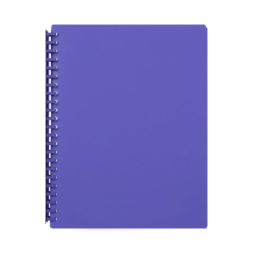 6PK Marbig 20-Pocket A4 Refillable Document Display Book - Purple