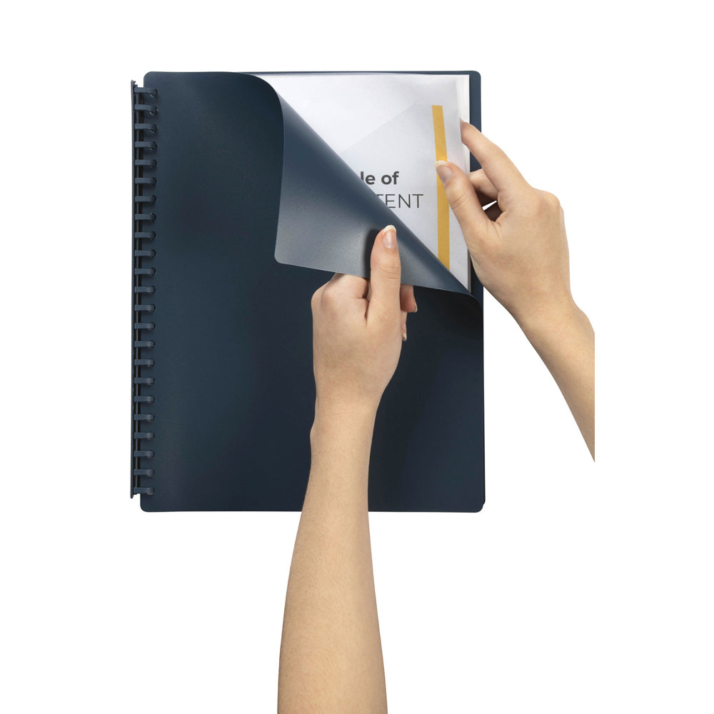 6PK Marbig 20-Pocket A4 Refillable Document Display Book - Dark Blue