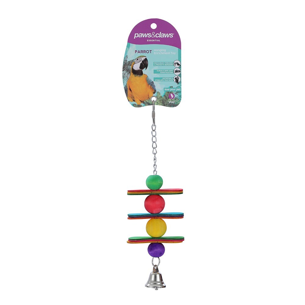 3x Paws & Claws 23x7.5cm Flower Parrot Pet/Bird Hanging Toy