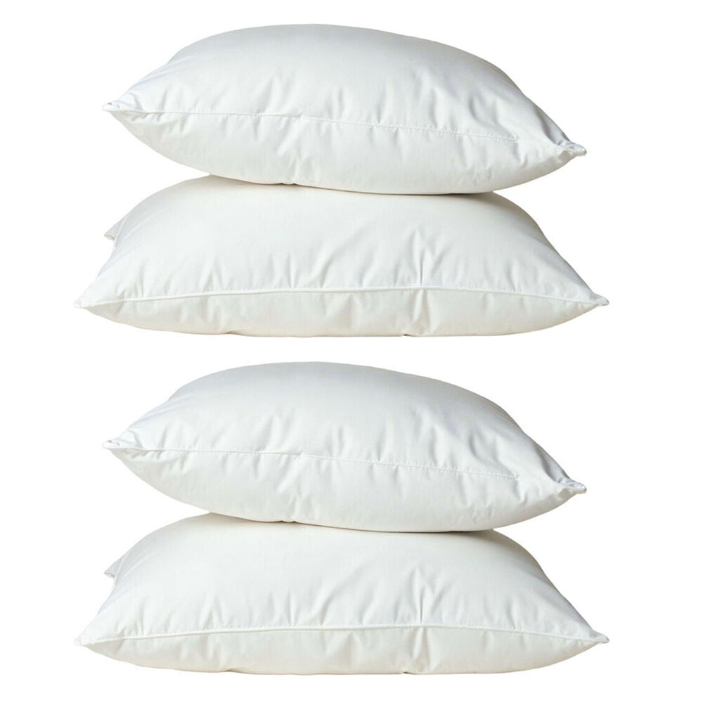 2x 2pc Royal Comfort Goose Cotton Bedding Pillow 1000GSM 50x75cm - White