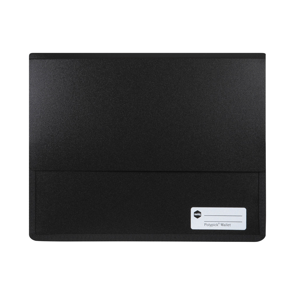3PK Marbig Wallet A4 Heavy Duty Polypick Document Sleeve Black
