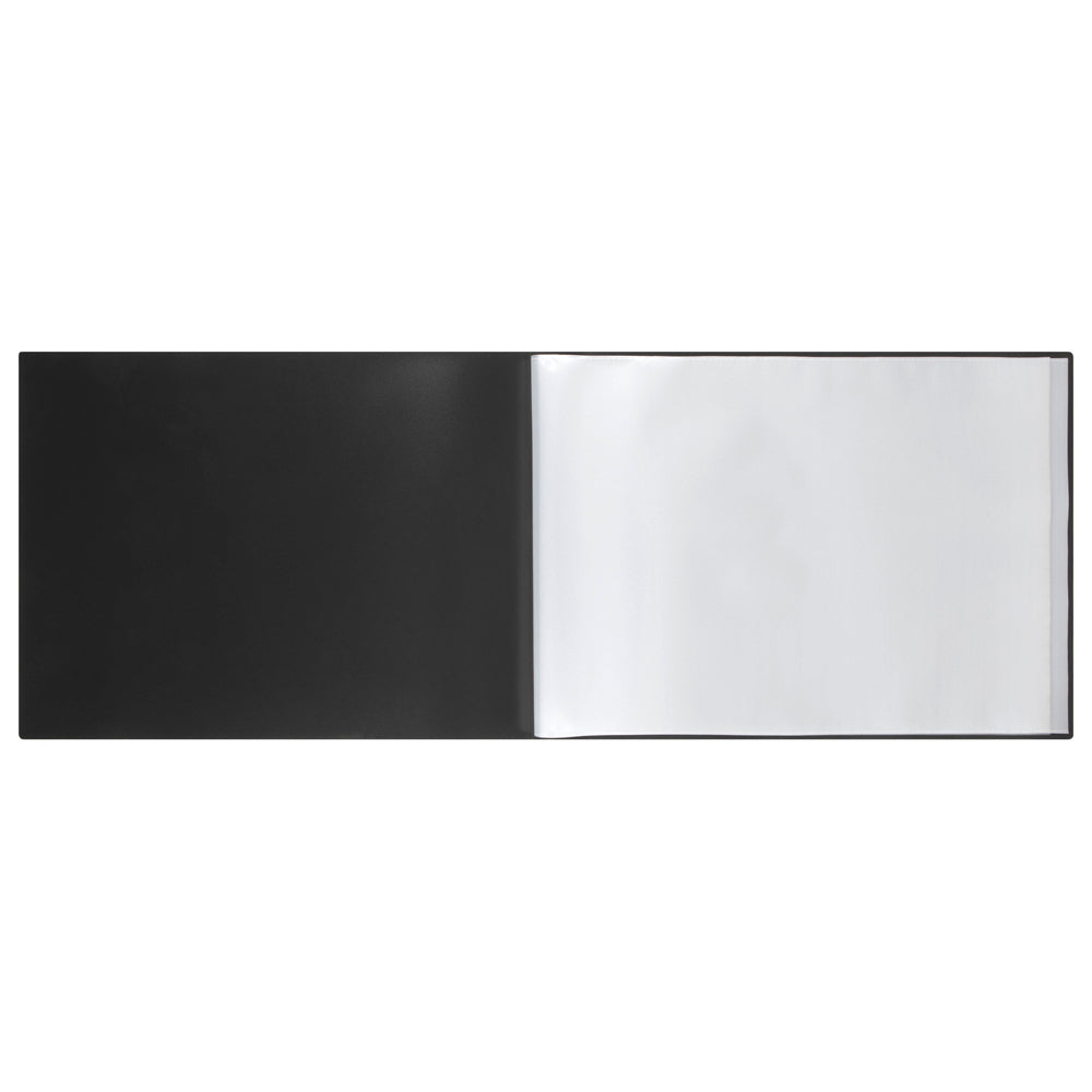 2PK Marbig Side-Loading 20-Pocket A3 Display Book Landscape - Black