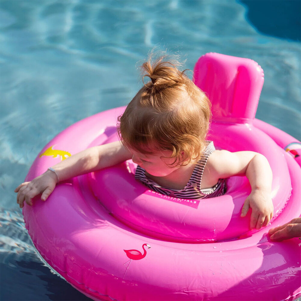 2PK Swim Essentials Baby Inflatable Ride On Pool Swimseat Safari Pink 0-1y