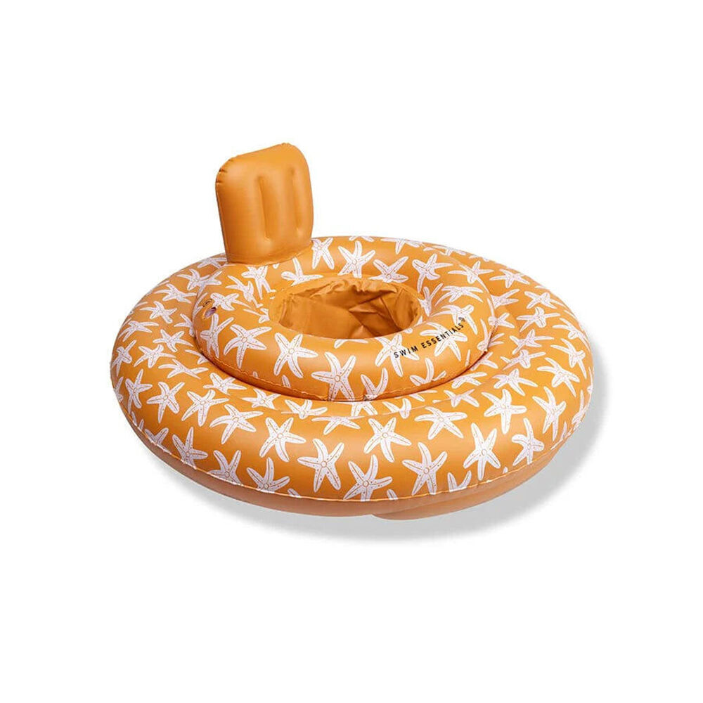 2PK Swim Essentials Baby Inflatable Ride On Pool Swimseat Sea Star Orange 0-1y