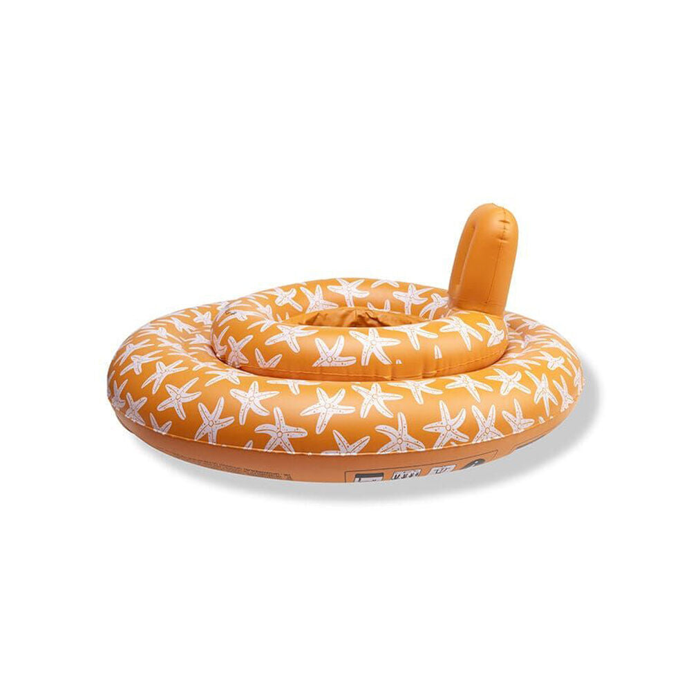 2PK Swim Essentials Baby Inflatable Ride On Pool Swimseat Sea Star Orange 0-1y