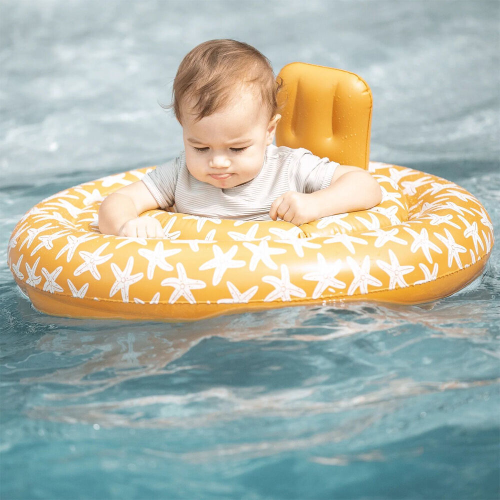 2PK Swim Essentials Baby Inflatable Ride On Pool Swimseat Sea Star Orange 0-1y