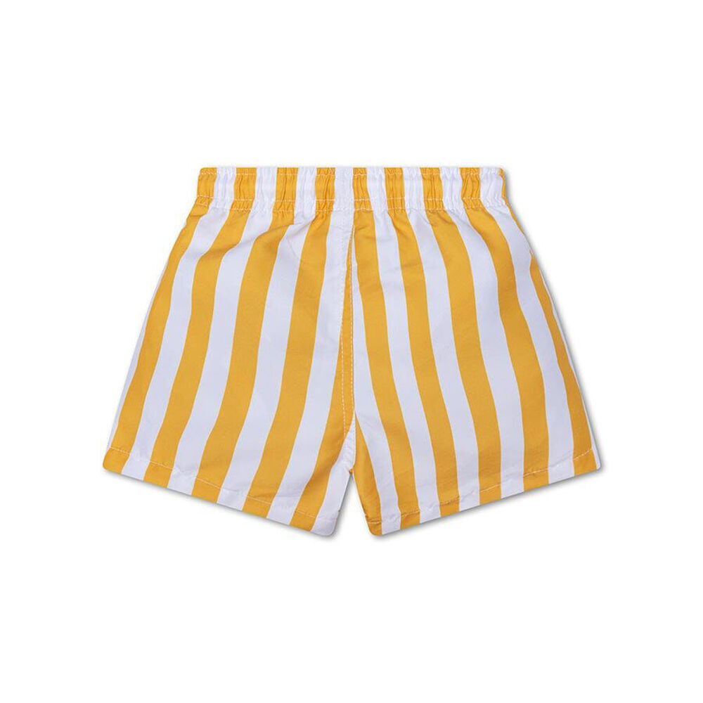 Swim Essentials UV Swimming Trunks Striped Shorts Yellow White Size