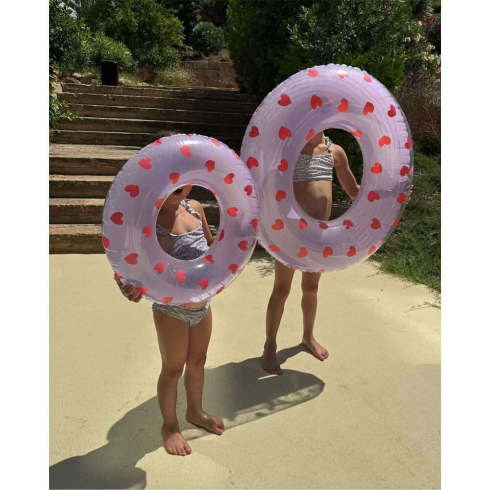 4PK Swim Essentials Kids Inflatable Swimming Ring Pool Floater 55cm Sweet Hearts