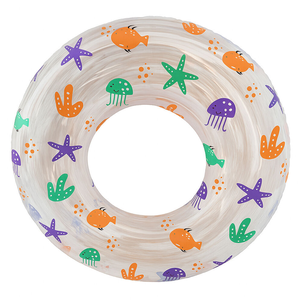 4PK Swim Essentials Kids Inflatable Swimming Ring Floater 55cm Marine Magic