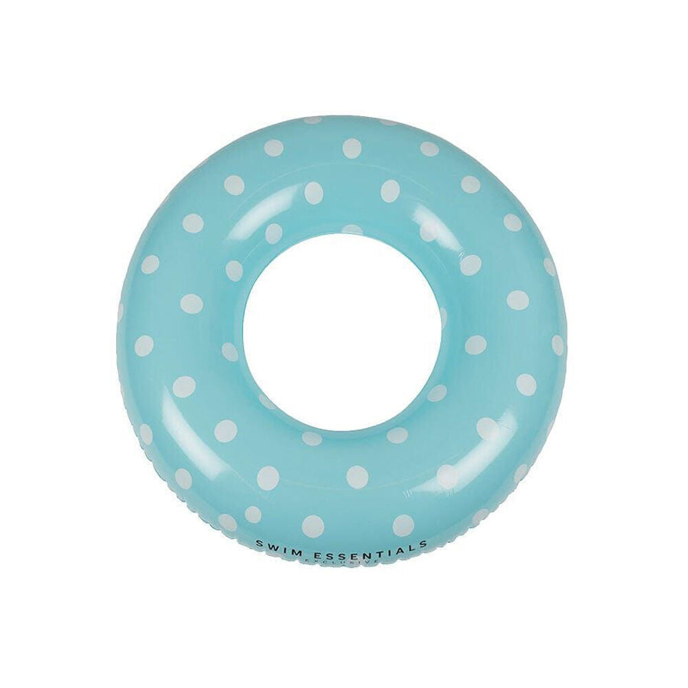 2PK Swim Essentials Kids Inflatable Swimming Ring Beach Floater Blue Dots 55cm 3y+
