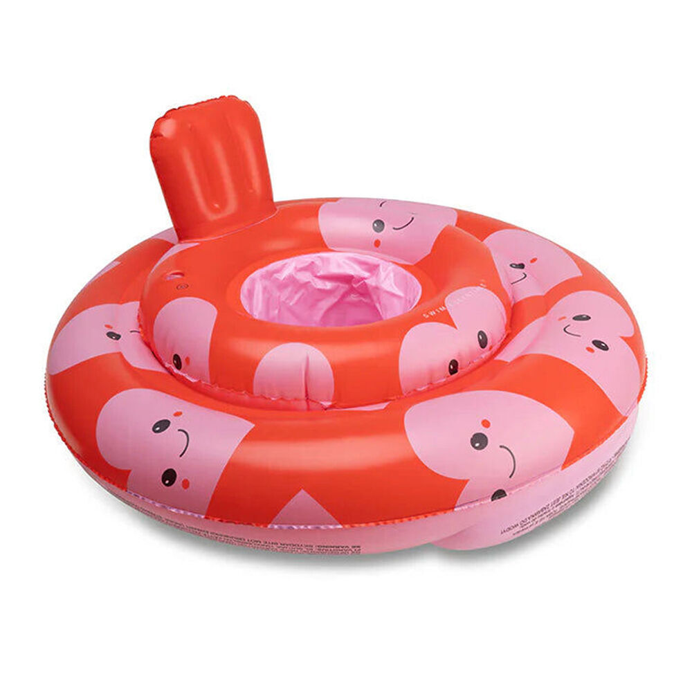 2PK Swim Essentials Baby/Toddler Inflatable Ride On Swimseat Hearts Red 0-1y
