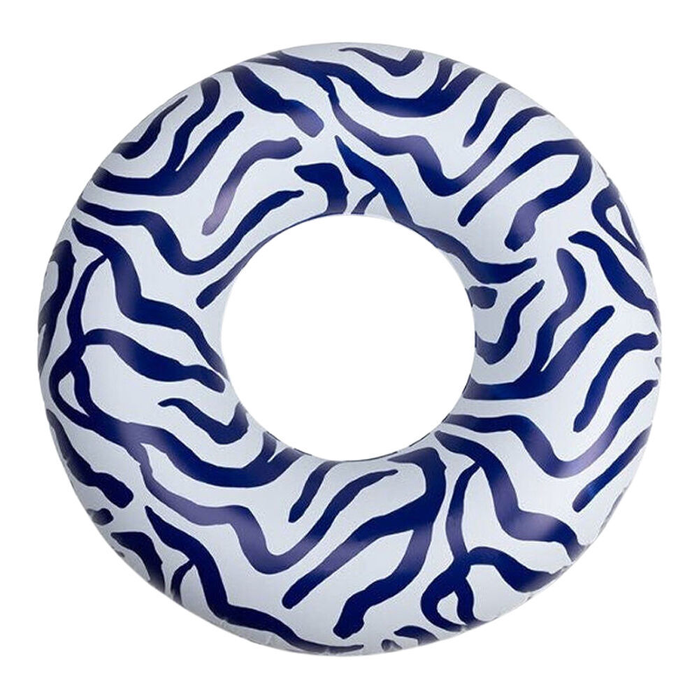 2PK Swim Essentials Kids Inflatable Ring Floater 102cm Vibrant Stripes Black
