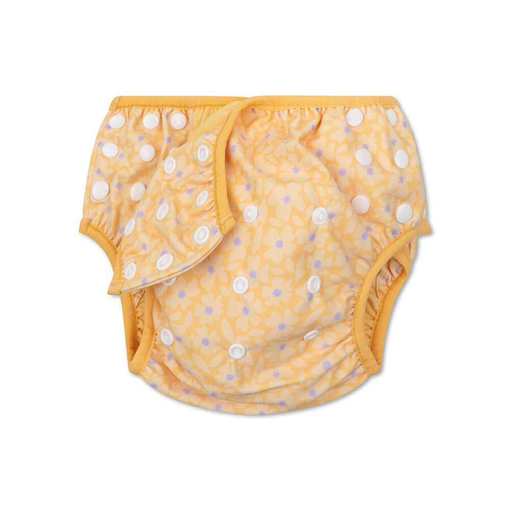 Swim Essentials Washable Swimming Nappy Diaper OSFA Florish Yellow Size 0-3y