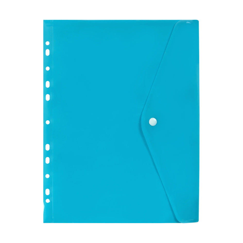 6PK Marbig Right Side Open A4 Ring Binder Document Wallet - Marine
