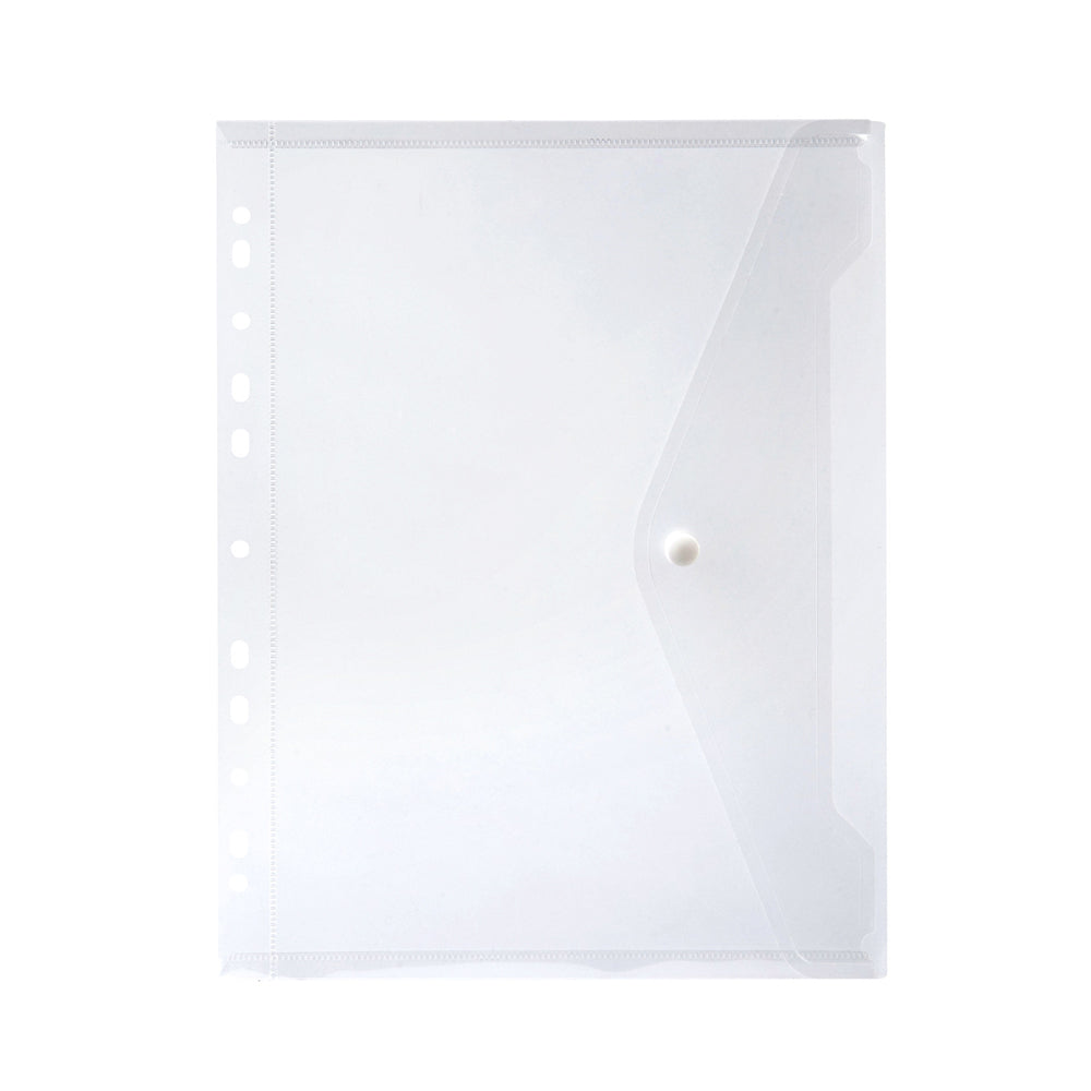 6PK Marbig Right Side Open A4 Ring Binder Document Wallet - Clear