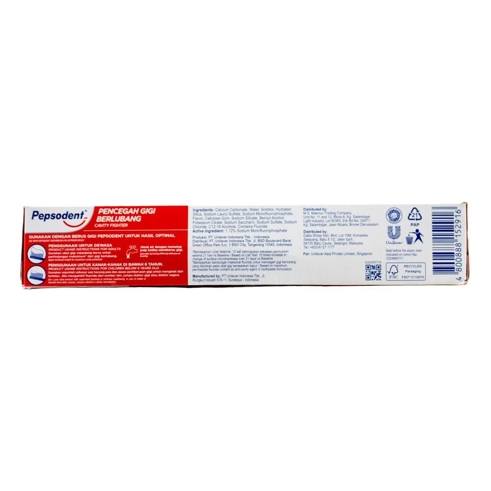12PK Pepsodent 190g Toothpaste 10x Stronger Teeth Cavity Fighter