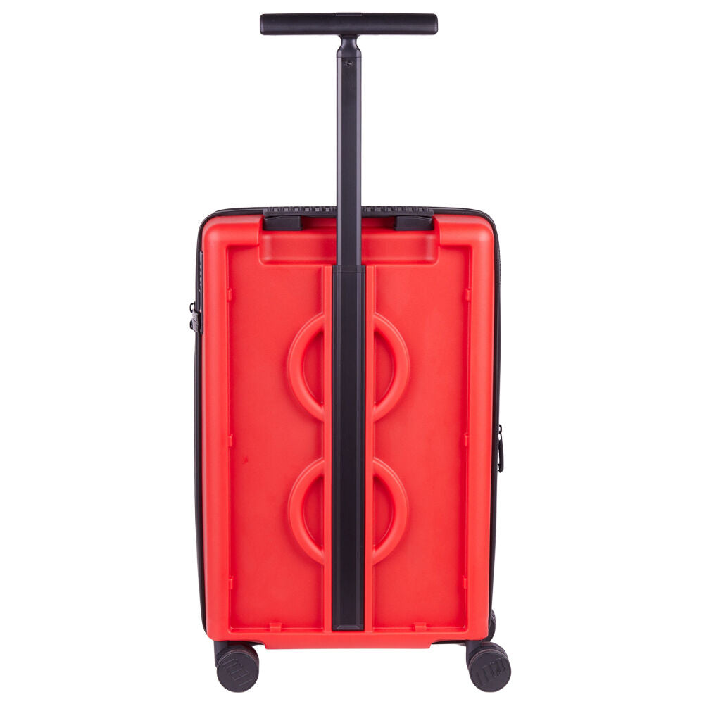 Lego Brick 2x3 Trolley Luggage Suitcase Bag Expandable 35.5x56cm - Bright Red