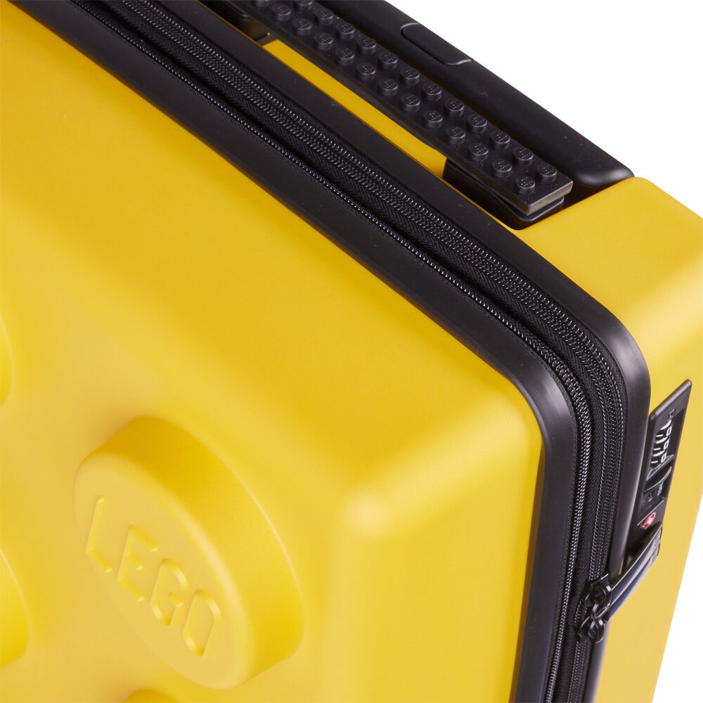 Lego Brick 2x3 Trolley Luggage Suitcase Bag Expandable 35.5x56cm - Bright Yellow