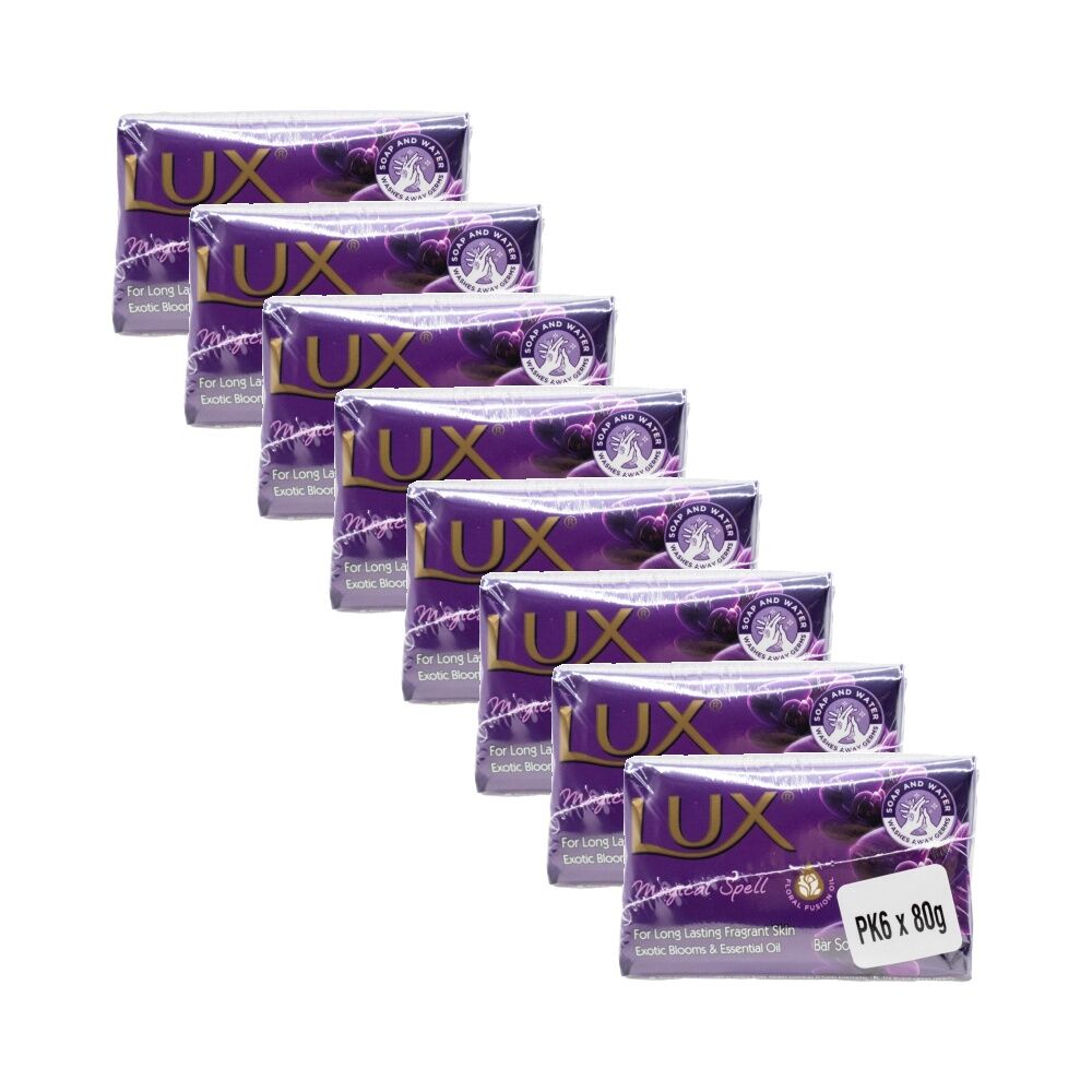 8x 6PK Lux Soap Bars Magical Spell Scent w/Black Orchid Juniper Oil 80g