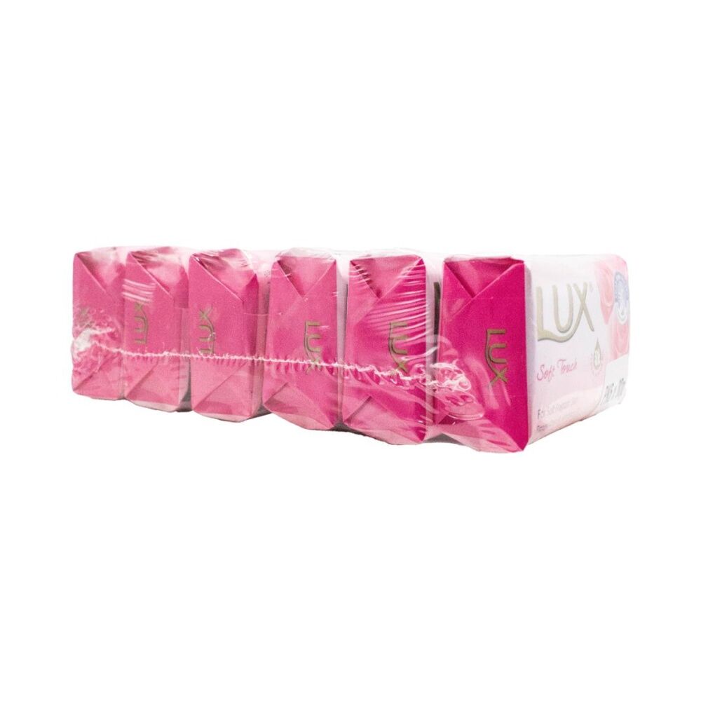 4x 6PK Lux Soft Touch Soap Bar Floral Scent w/French Rose Almond Oil 80g