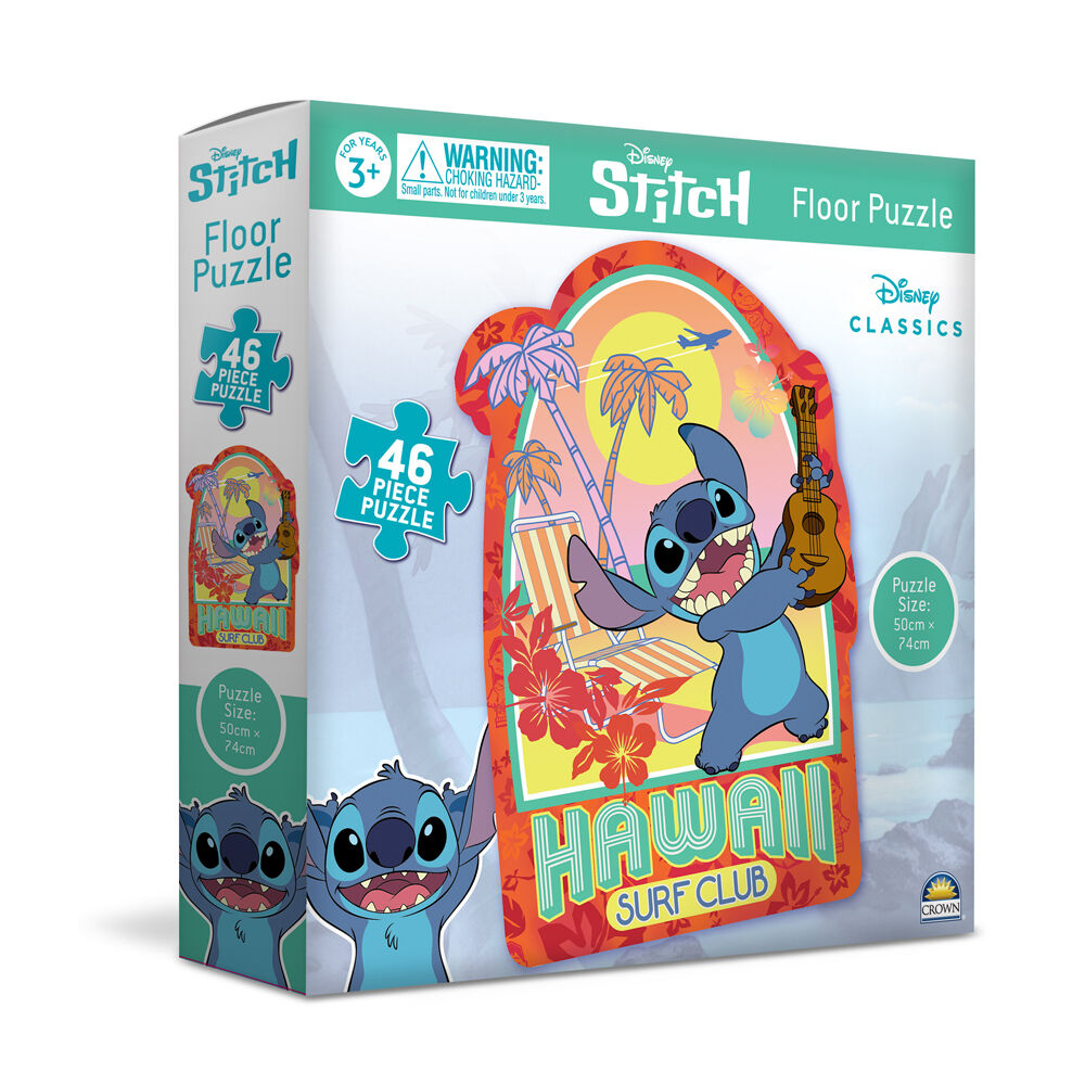 2x 46pc Disney Princess and Stitch Floor Jigsaw Puzzle Kids/Toddler Set 3y+