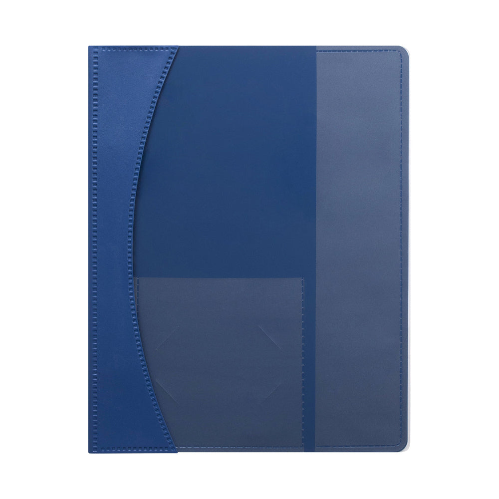 4PK Marbig Premier A4 Flat File Document Display Folder - Blue