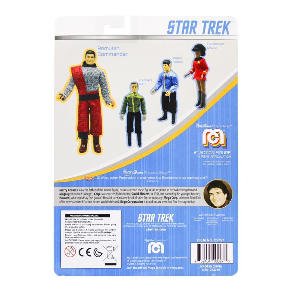 2PK Mego Star Trek Action 8in Figure Toy Assorted 8y+