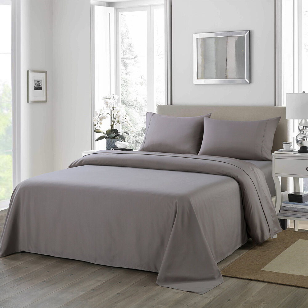 Royal Comfort Ultrasoft Bed Sheet Set 1200TC Charcoal