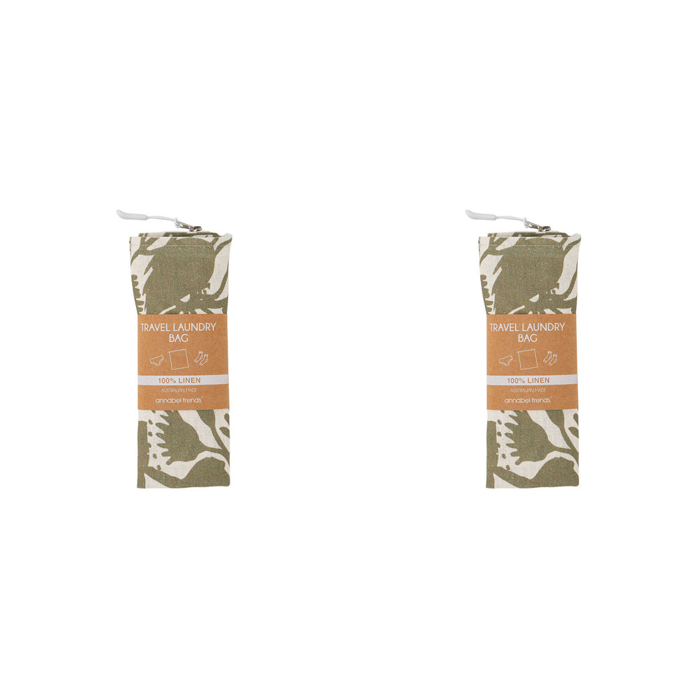 2PK Annabel Trends Linen Laundry Bag 35x50cm - Abstract Gum