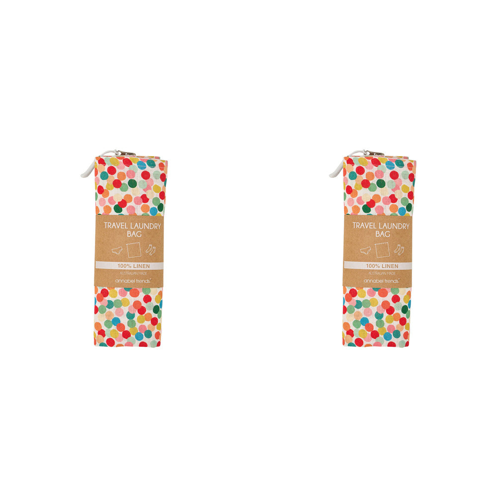 2PK Annabel Trends Linen Laundry Bag 35x50cm - Confetti