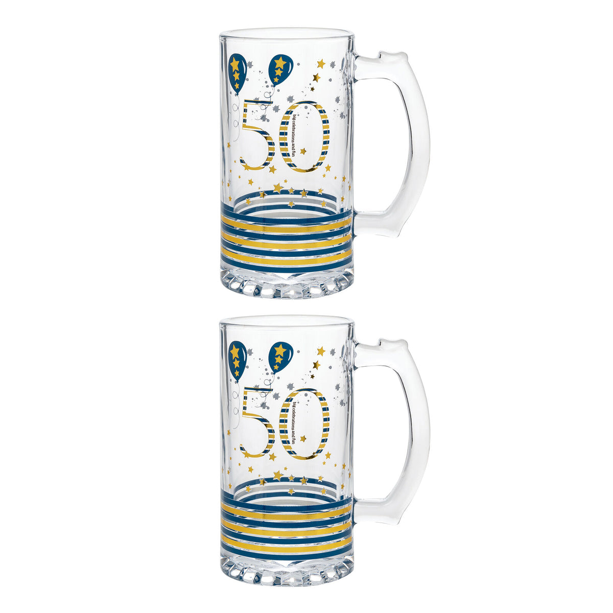 2PK Gibson Gifts Rush 50th Birthday Tankard R Beer Mug w/ Handle