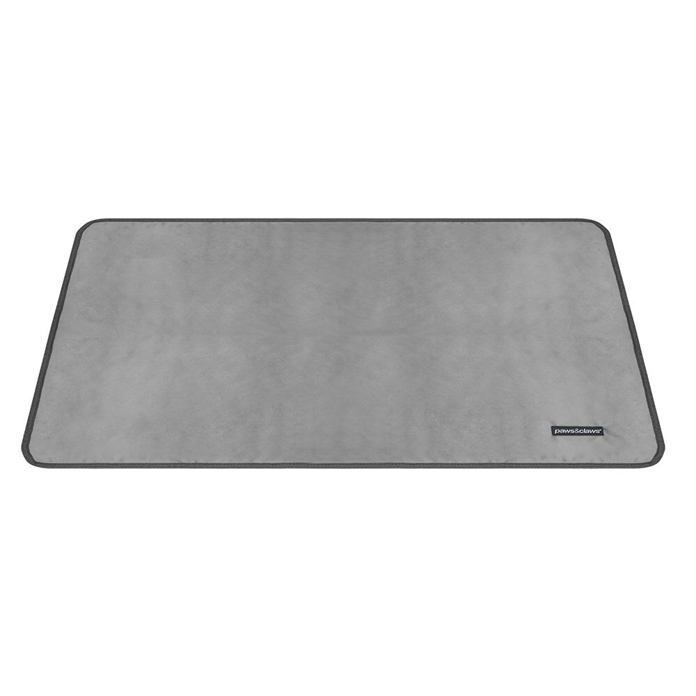 2x Paws & Claws 70x100cm Lux Velvet Dog Blanket - Dark Grey