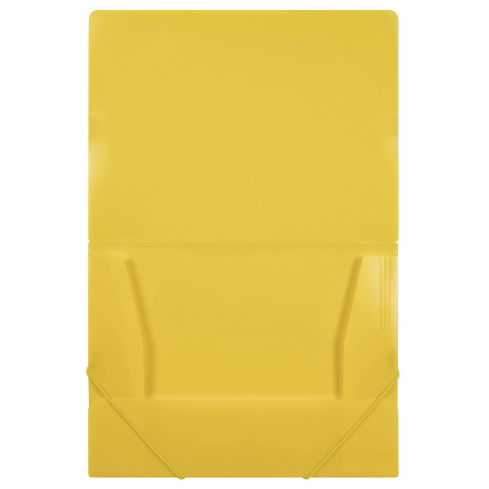 4PK Marbig Document A4 File Organiser w/ Elastic - Yellow