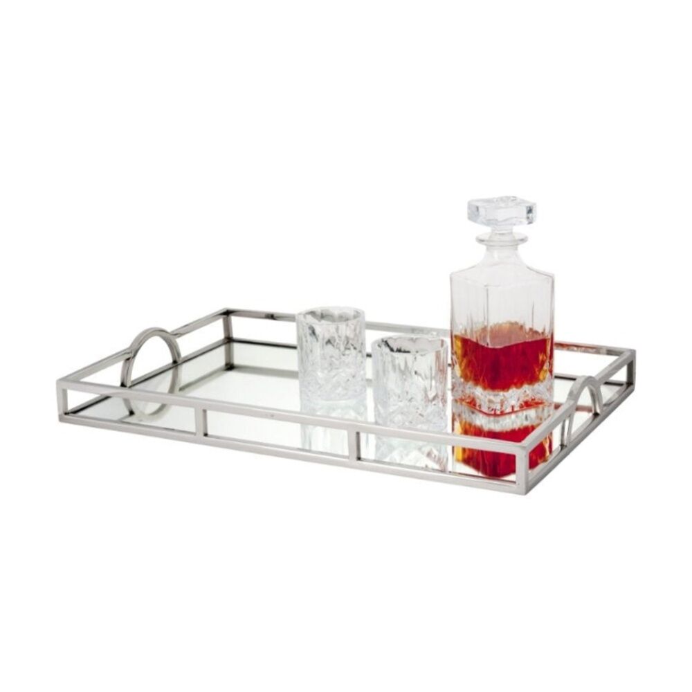 SS Collective Small Rectangle Arch Handle Serving Tray Mirror Finish 56cm