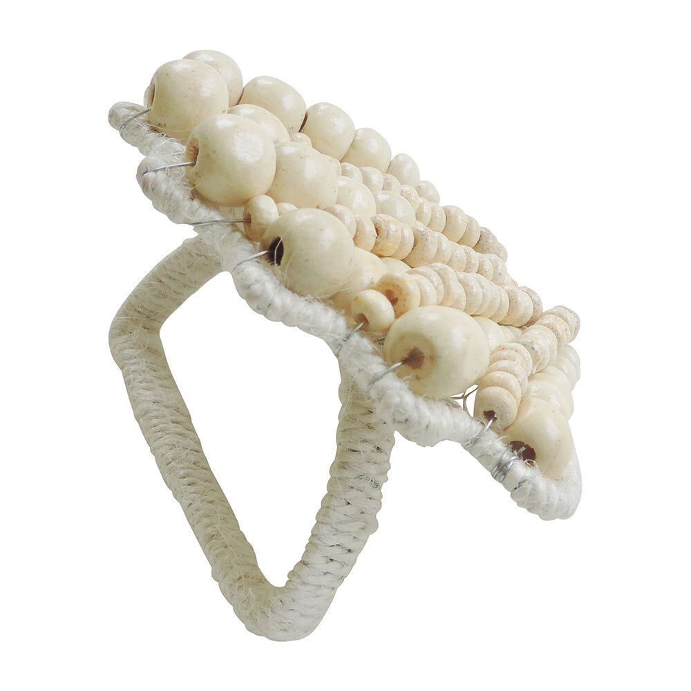 12PK Annabel Trends Napkin Ring Seaside Shell 12x8cm - White