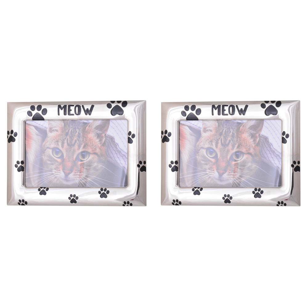 2PK Gibson Gifts Meow Frame Home/Living Room Decor 6x4cm