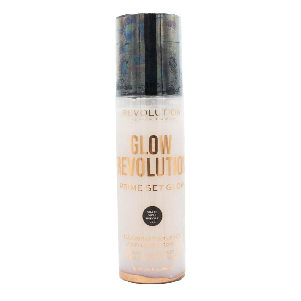 3PK Revolution Glow Prime Set Illuminating Face & Body Setting Spray 200ml