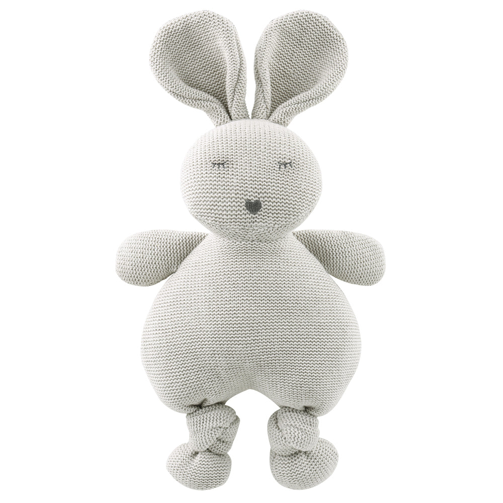 2PK The Peanutshell Knitted Bunny Plush Stuffed Animal Toy 30cm Grey 0+