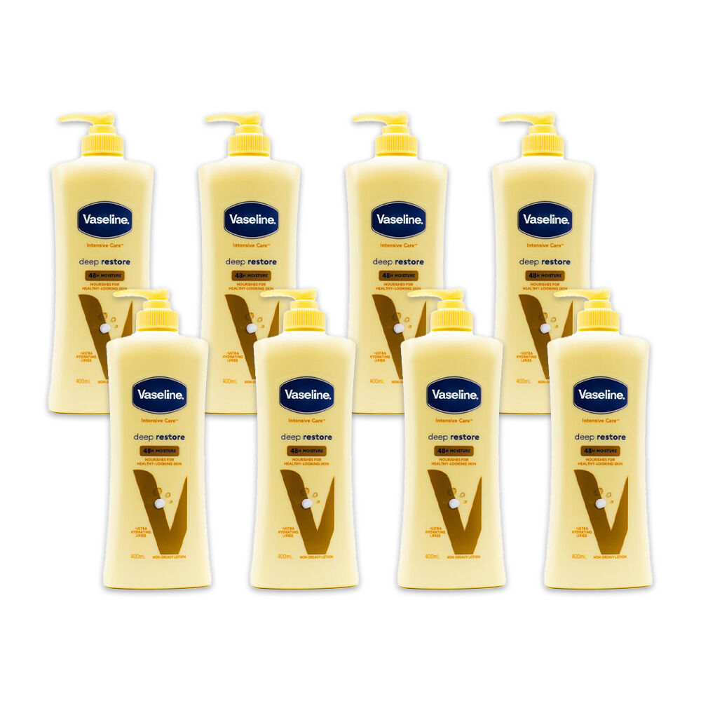 8PK Vaseline Intensive Care Deep Restore Body Lotion 400ml