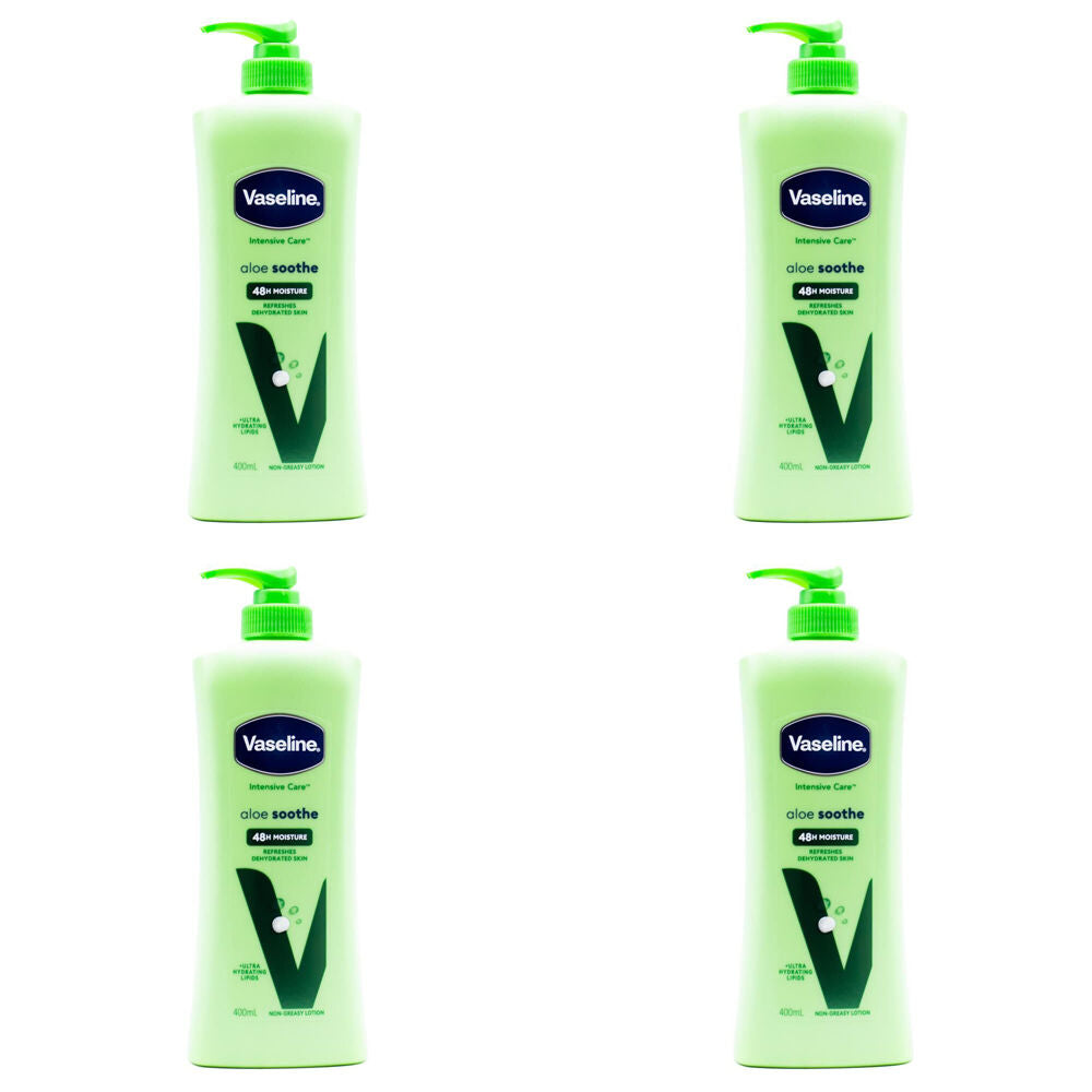 4PK Vaseline Intensive Care Aloe Soothe Body Lotion 400ml