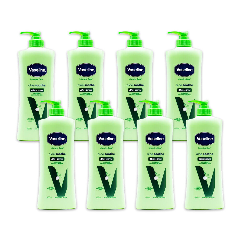 8PK Vaseline Intensive Care Aloe Soothe Body Lotion 400ml