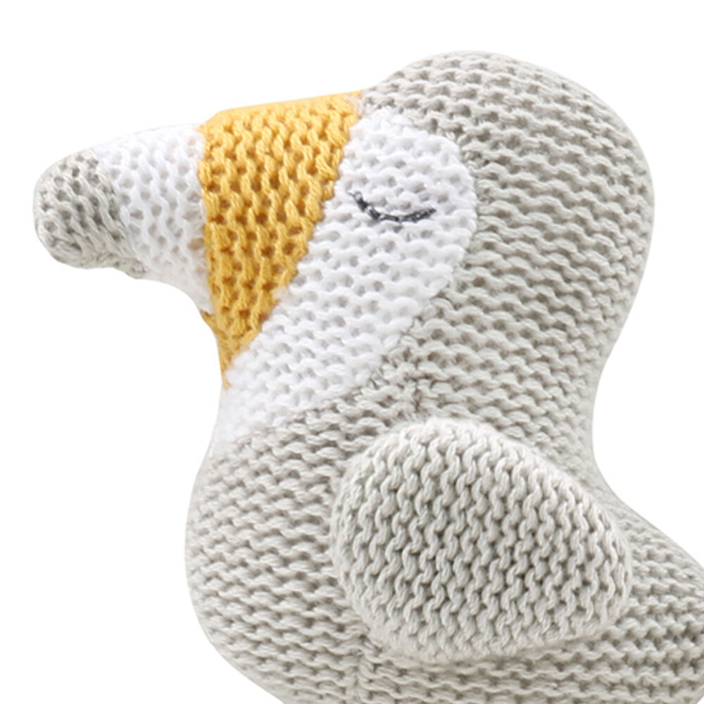 2PK The Peanutshell Toucan Wood Ring Teether 13x10cm Grey 0+