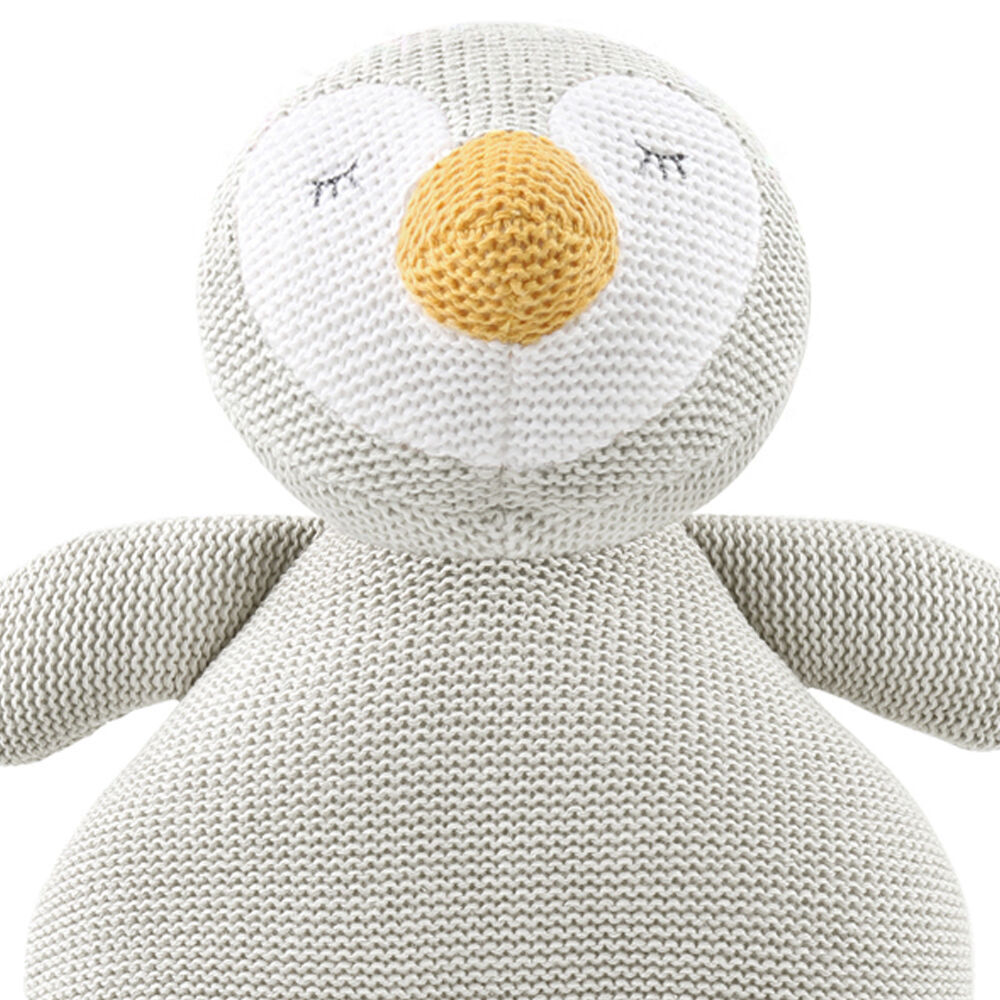 2PK The Peanutshell Knitted Penguin Plush Stuffed Animal Toy 30cm Grey 0+