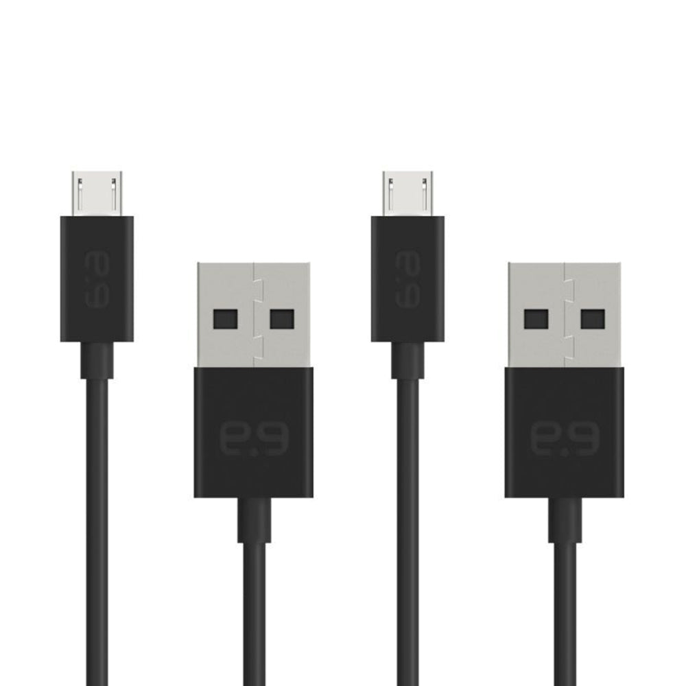 2x PureGear 3m/10ft Micro USB To USB Type-A Cable Black