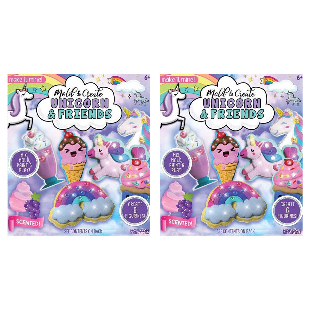 2PK Make It Mine Mold & Create Unicorn and Friends Childrens Ceramic Kit 6y+
