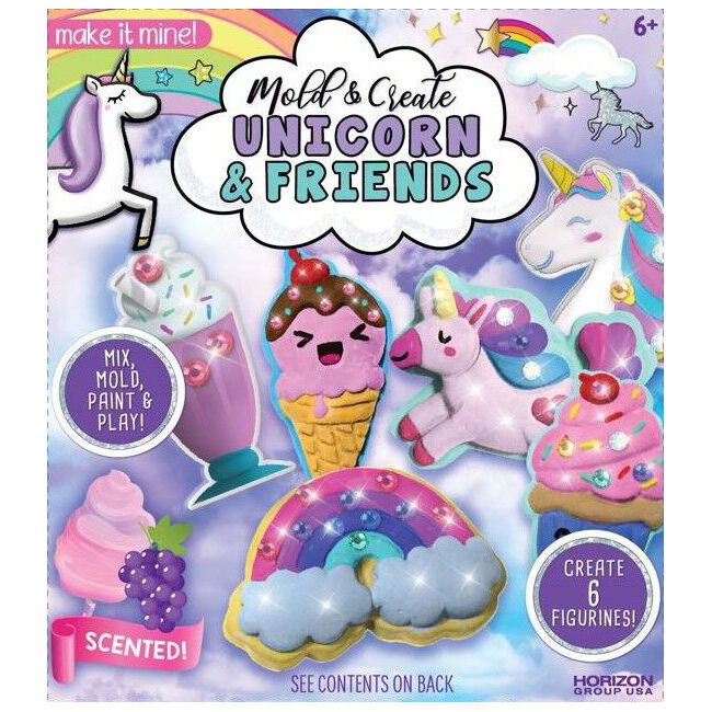 2PK Make It Mine Mold & Create Unicorn and Friends Childrens Ceramic Kit 6y+