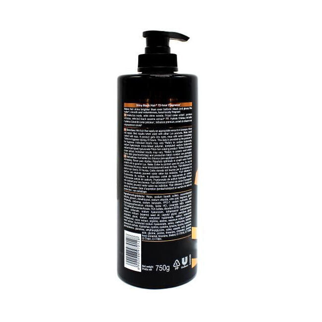 6PK Lux Black Shine Shampoo Bottle Pump 750ml Hair Care