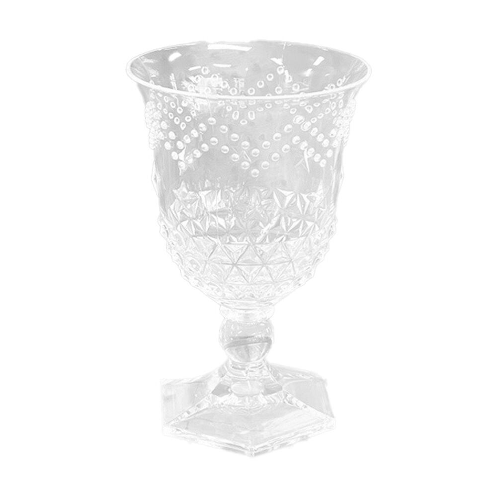6PK SS Collective Clear Acrylic Wine Glass Star Patterned Drinkware 14x9cm