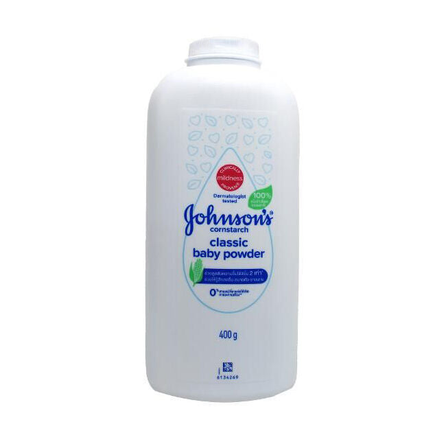 4PK Johnson's Classic Baby Powder Cornstarch 400g Gentle & Soothing Skin Care